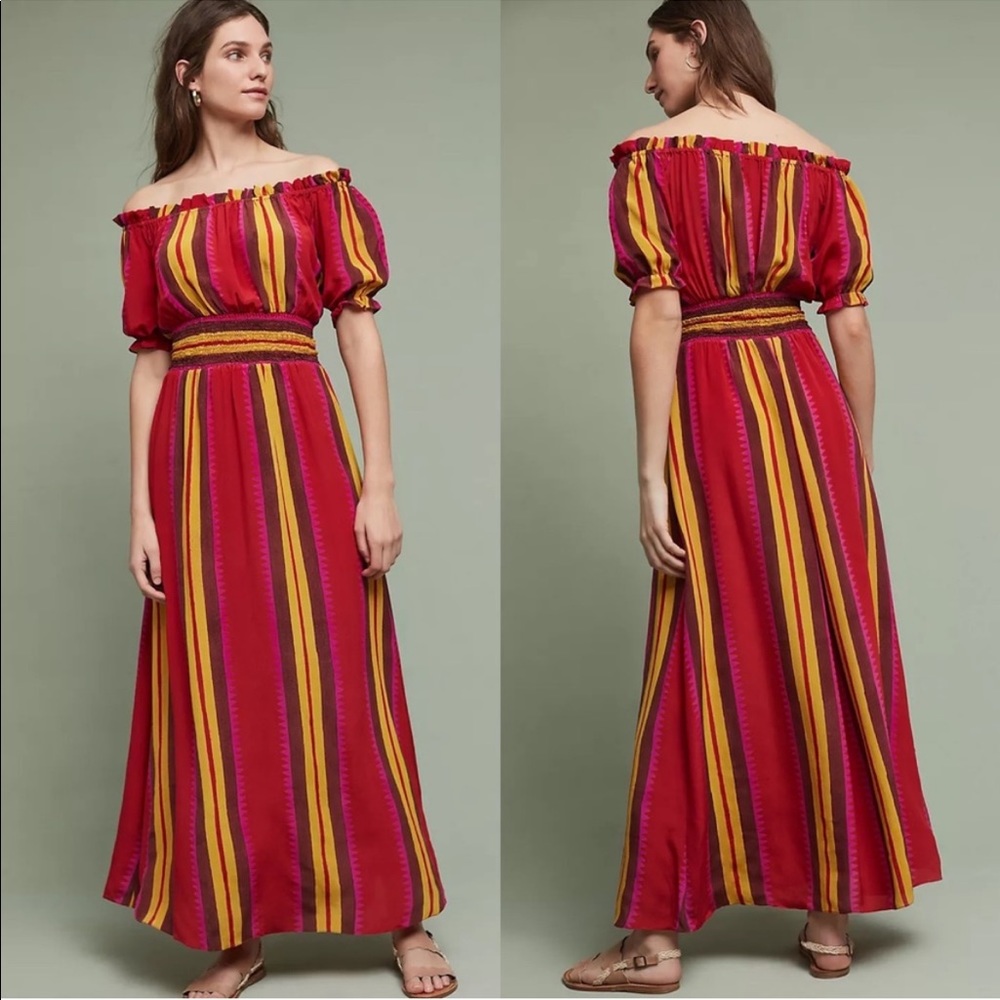 Anthropologie Silk Tesni Maxi Dress Size MP